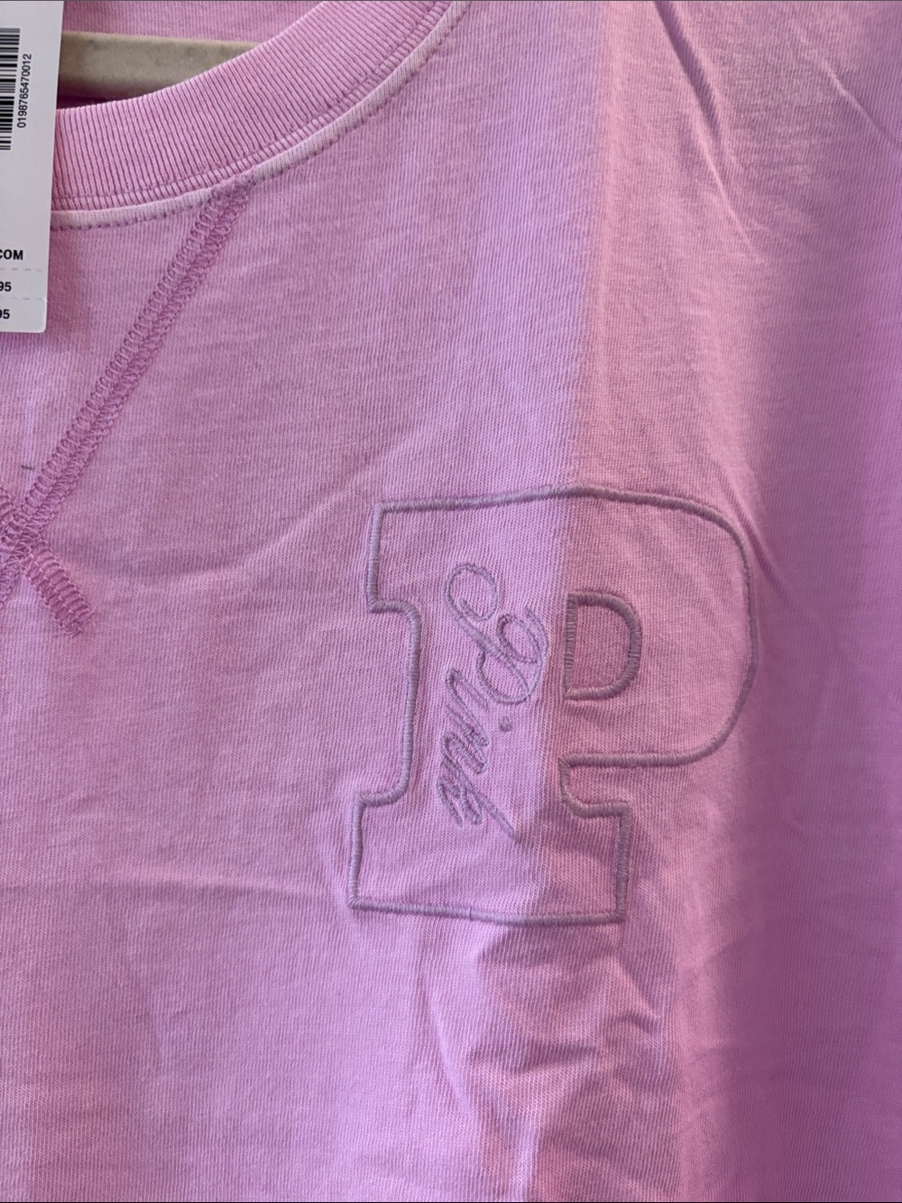 PINK Victoria's Secret washed lilac Crewneck Long Sleeve Tee - Picture 3 of 6